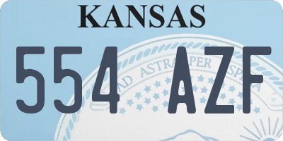 KS license plate 554AZF