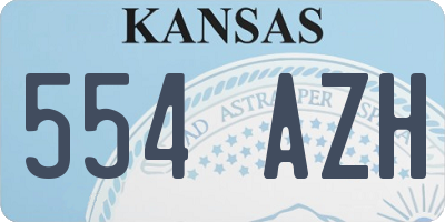 KS license plate 554AZH