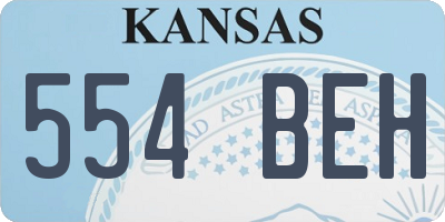 KS license plate 554BEH