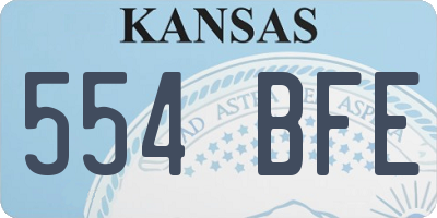 KS license plate 554BFE