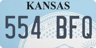 KS license plate 554BFQ