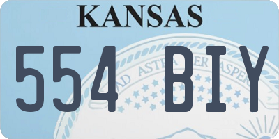 KS license plate 554BIY