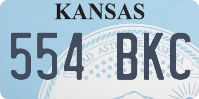 KS license plate 554BKC