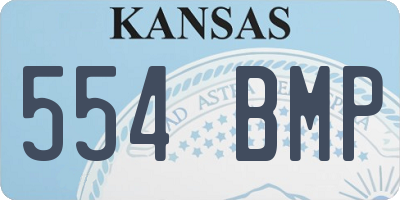 KS license plate 554BMP