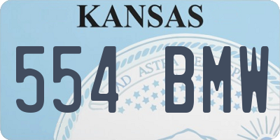 KS license plate 554BMW
