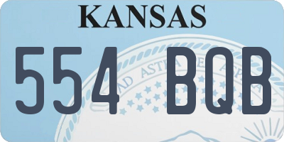 KS license plate 554BQB