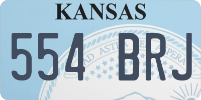 KS license plate 554BRJ