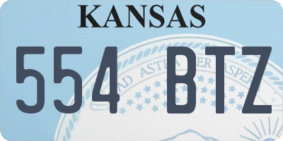 KS license plate 554BTZ