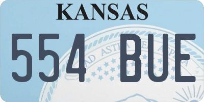 KS license plate 554BUE
