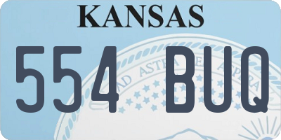 KS license plate 554BUQ