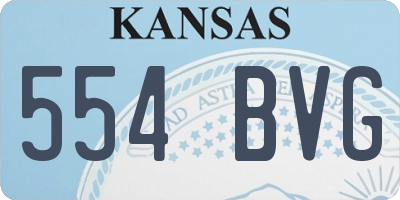 KS license plate 554BVG
