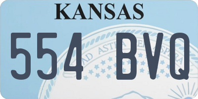 KS license plate 554BVQ