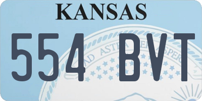 KS license plate 554BVT