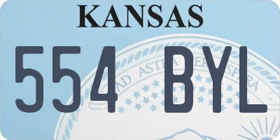 KS license plate 554BYL