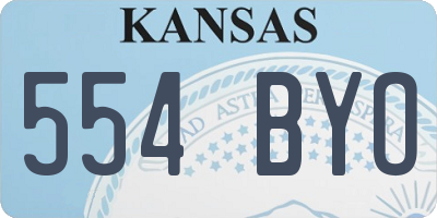 KS license plate 554BYO