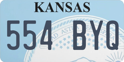 KS license plate 554BYQ