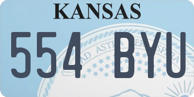 KS license plate 554BYU
