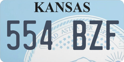 KS license plate 554BZF