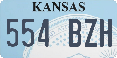 KS license plate 554BZH