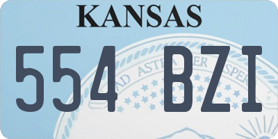 KS license plate 554BZI