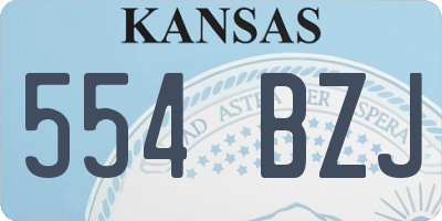 KS license plate 554BZJ