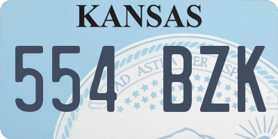 KS license plate 554BZK