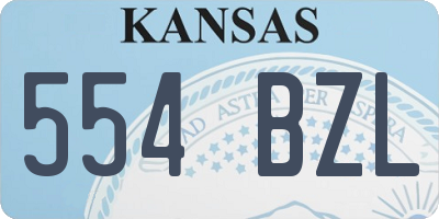 KS license plate 554BZL