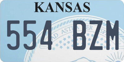 KS license plate 554BZM