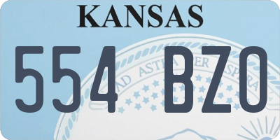 KS license plate 554BZO