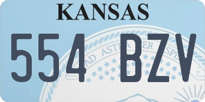 KS license plate 554BZV