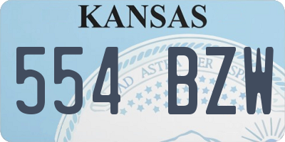 KS license plate 554BZW