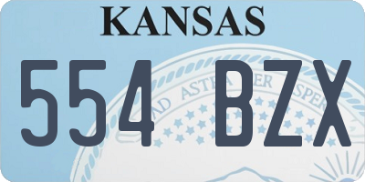 KS license plate 554BZX