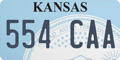 KS license plate 554CAA