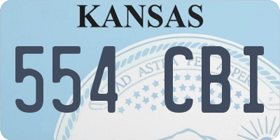 KS license plate 554CBI