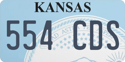 KS license plate 554CDS