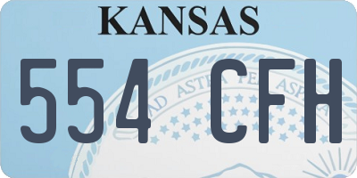 KS license plate 554CFH
