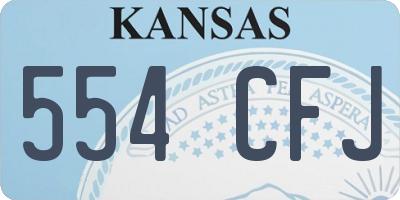KS license plate 554CFJ