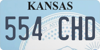KS license plate 554CHD
