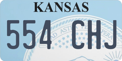 KS license plate 554CHJ