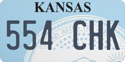 KS license plate 554CHK