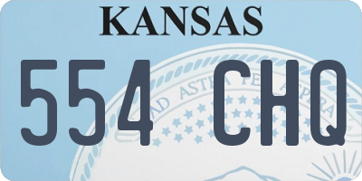 KS license plate 554CHQ