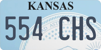 KS license plate 554CHS