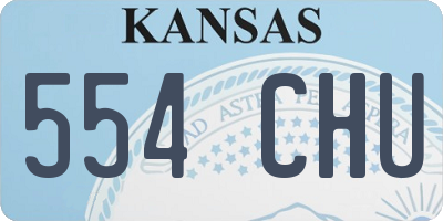 KS license plate 554CHU