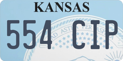 KS license plate 554CIP