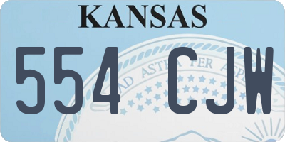 KS license plate 554CJW