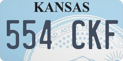 KS license plate 554CKF