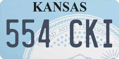 KS license plate 554CKI
