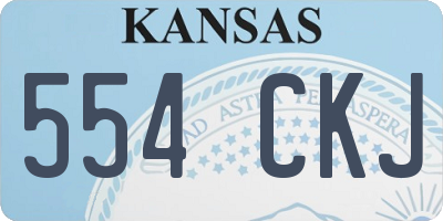 KS license plate 554CKJ