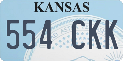 KS license plate 554CKK