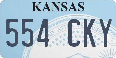 KS license plate 554CKY